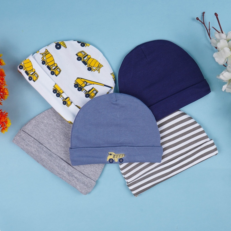 Baby Caps Pack Of 5 Truck Navy Blue – Sunshine