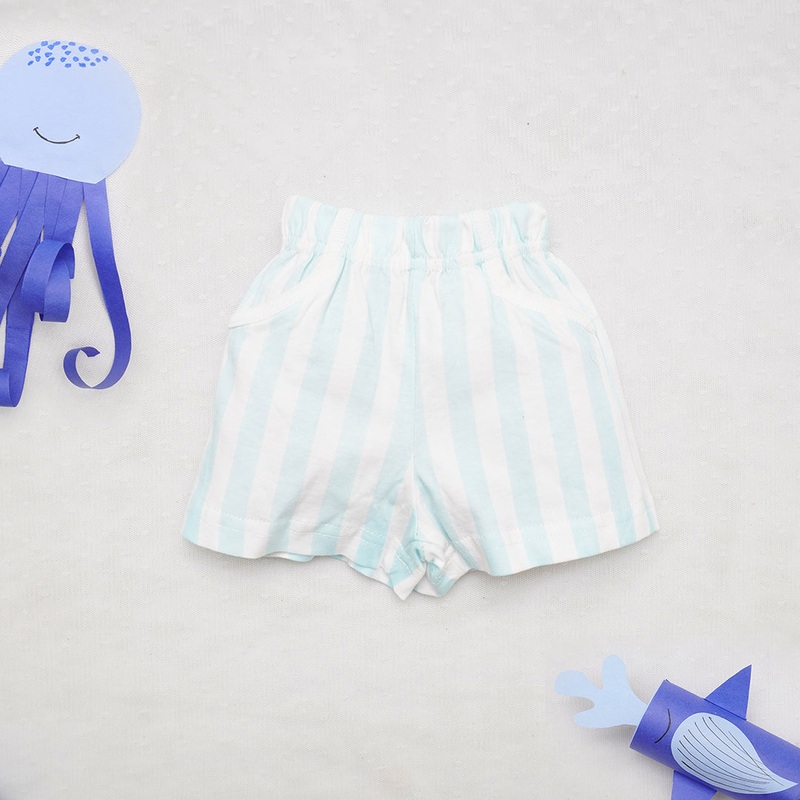 The Nest Sea Blue Stripes Shorts