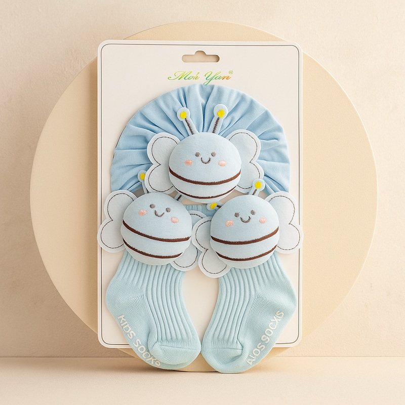 2 Pcs Cap & Socks Set Character Blue – Sunshine