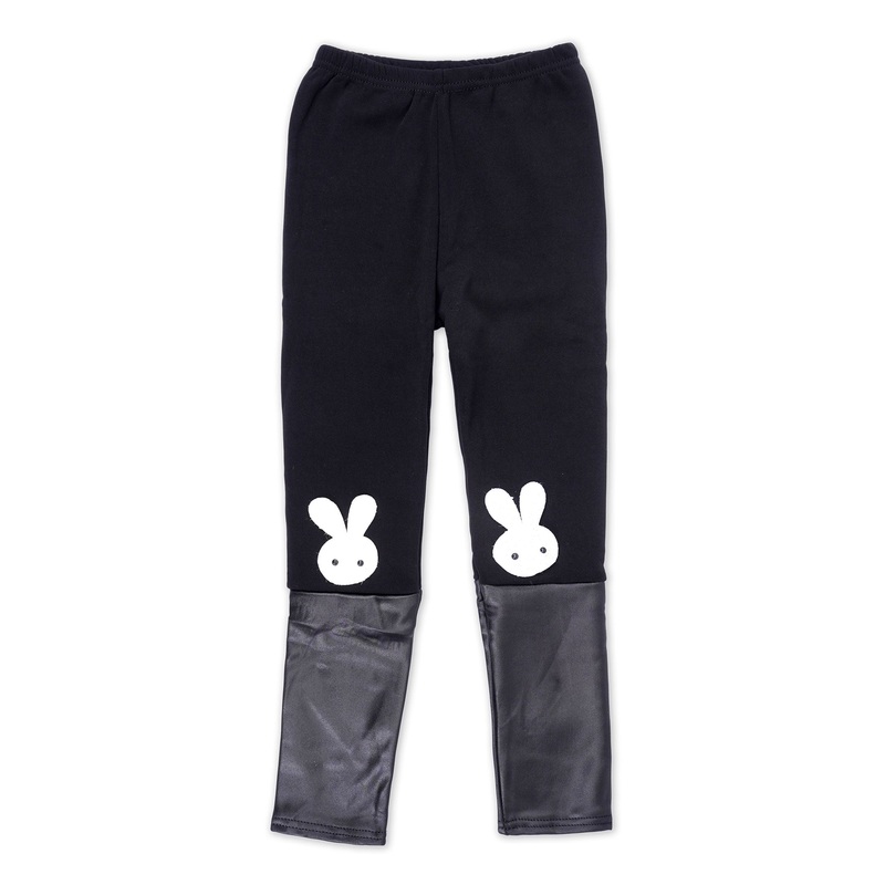 Girls Leather Tights Bunny Black – Sunshine