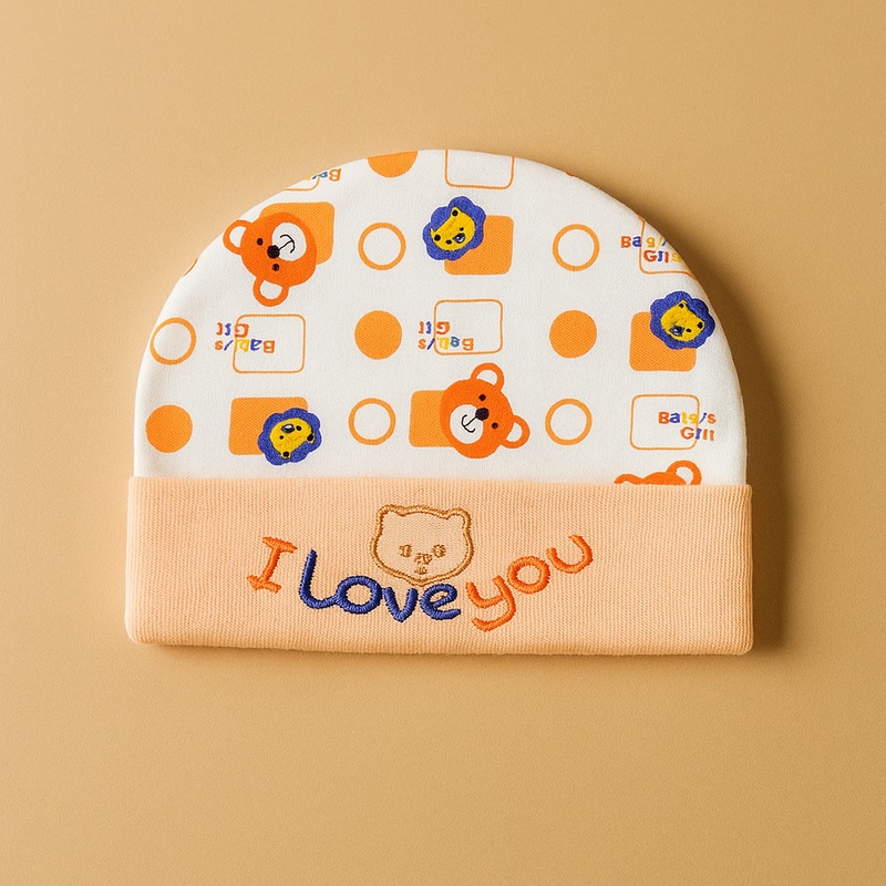 Baby Cap Bear & Lion Peach – Sunshine