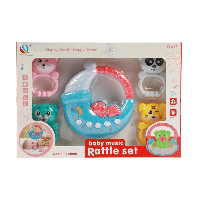 Baby Music Rattle Set Moon 5 Pcs – Sunshine