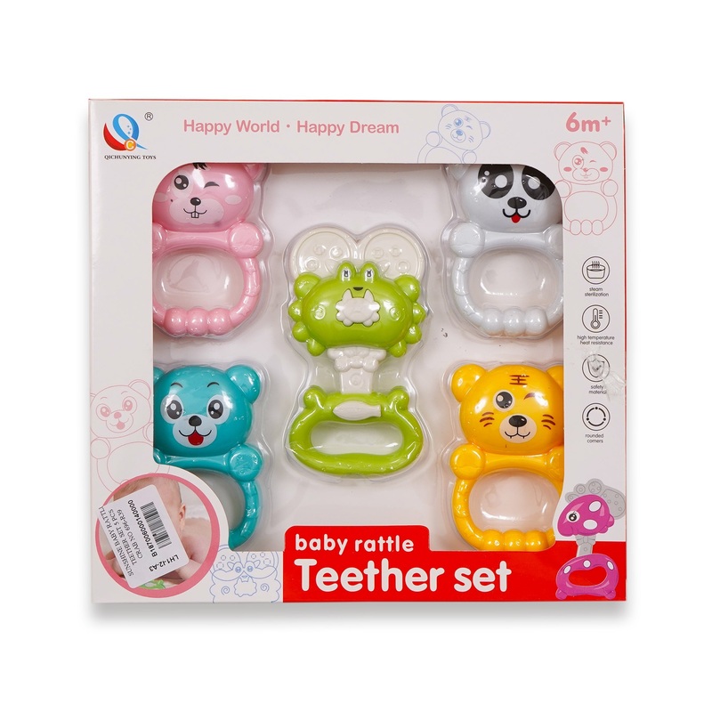 Baby Rattle Teether Set 5Pcs Crab – Sunshine