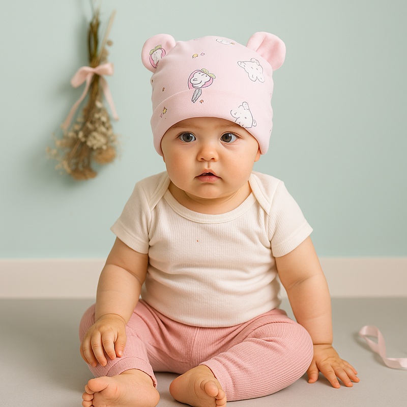 Baby Cap Bunny Pink – Sunshine