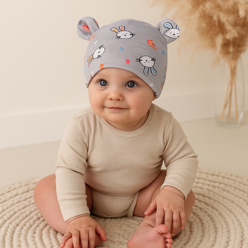 Baby Cap Rabbit Grey – Sunshine