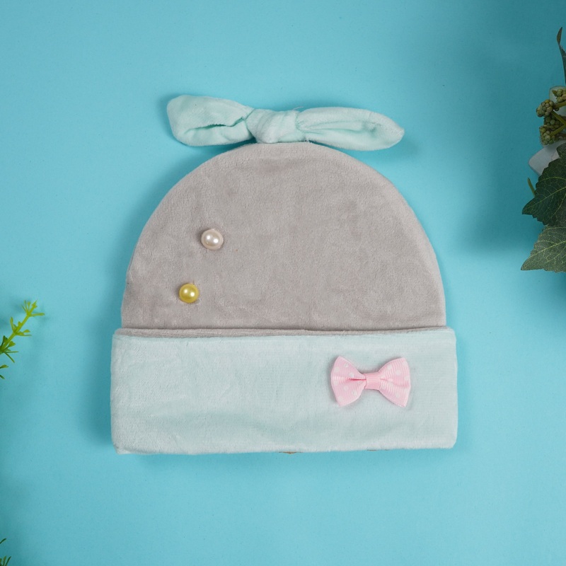 Baby Fleece Cap Beats Sea Green – Sunshine