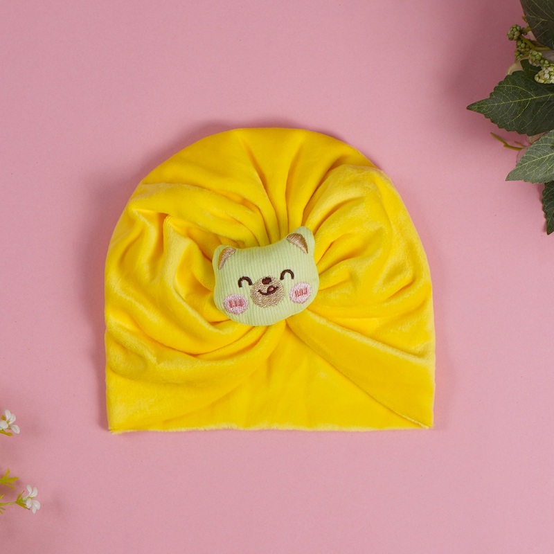 Baby Turban Cap Bear Yellow – Sunshine
