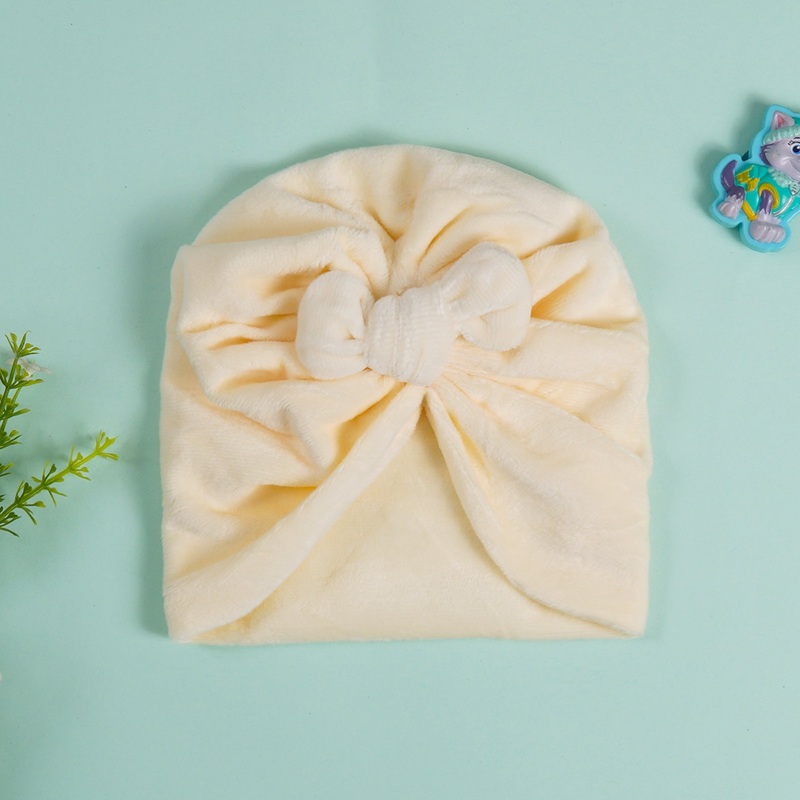 Baby Turban Cap Bow Off White – Sunshine
