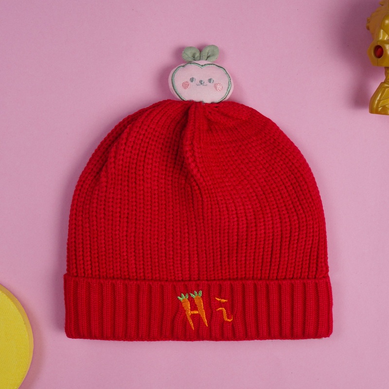Baby Woolen Cap Smiley Red – Sunshine