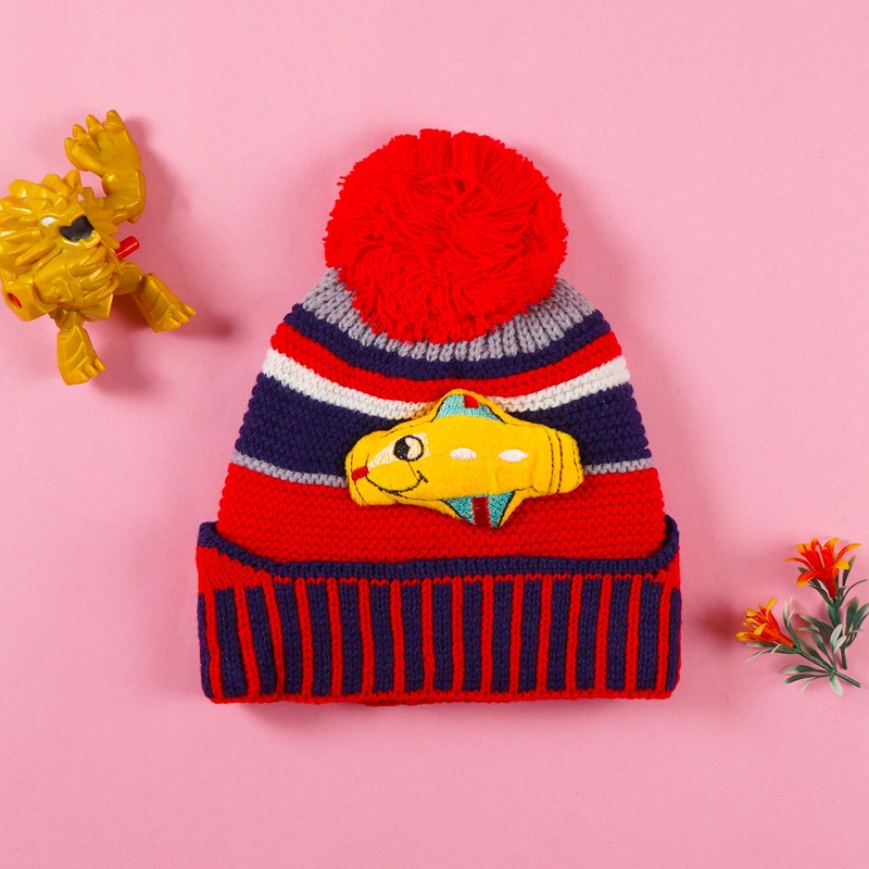 Baby Woolen Cap Submarine Blue & Red – Sunshine