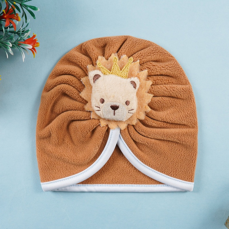 Baby Fleece Turban Cap Lion Brown – Sunshine
