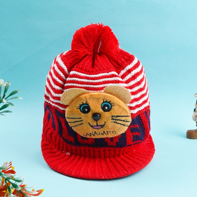 Baby Woolen P-Cap Red – Sunshine