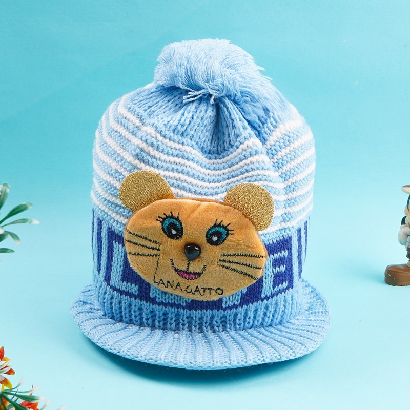 Baby Woolen P-Cap Sky Blue – Sunshine