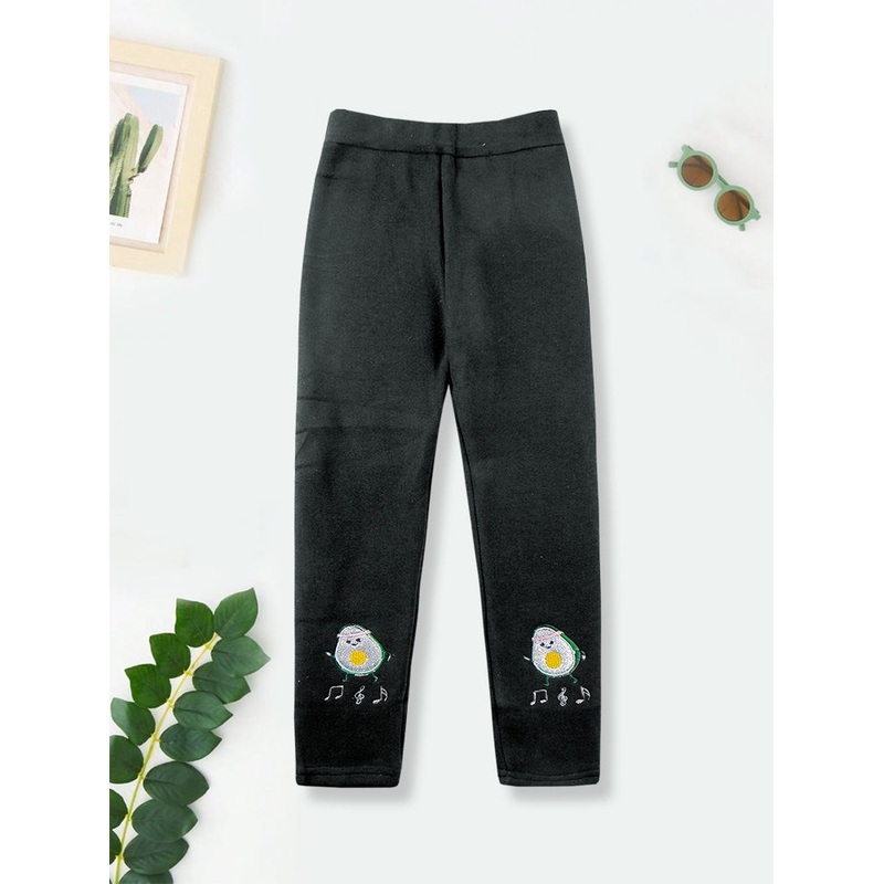 Girls Fleece Tights Charcoal – Sunshine