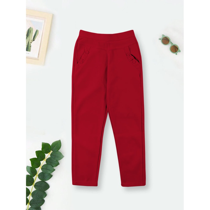 Girls Stretchable Trouser Maroon – Sunshine