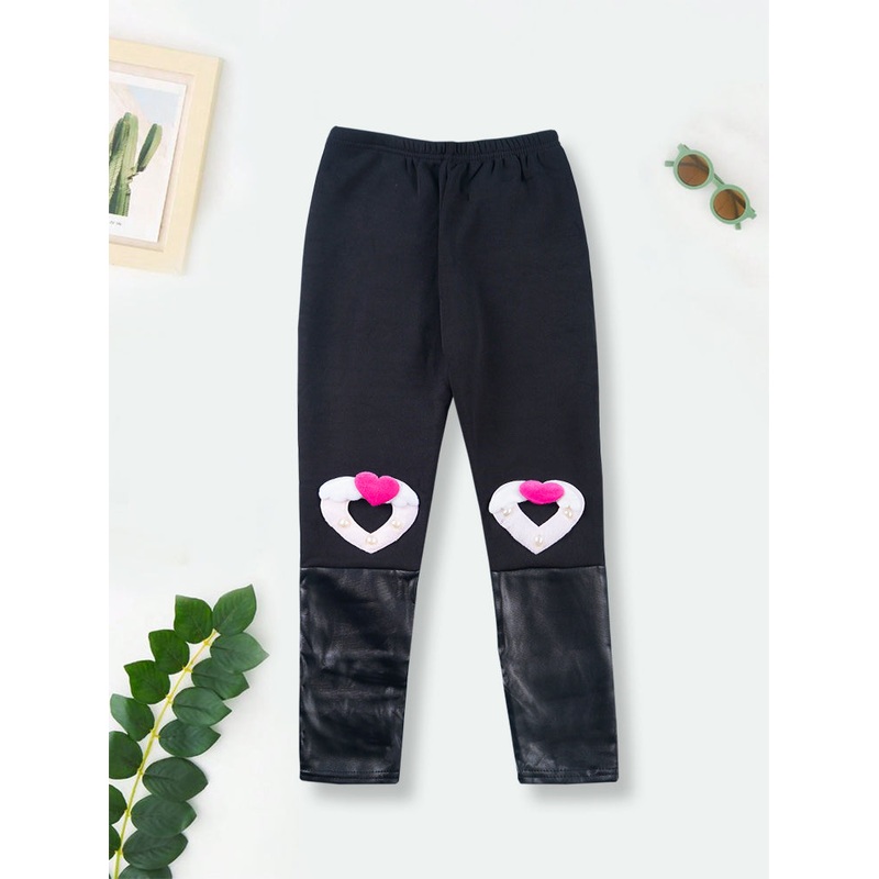 Girls Tights Heart Black – Sunshine
