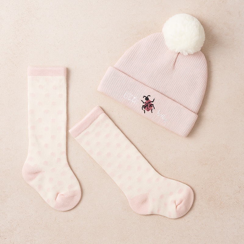 Baby Cap & Socks Set Pink – Sunshine
