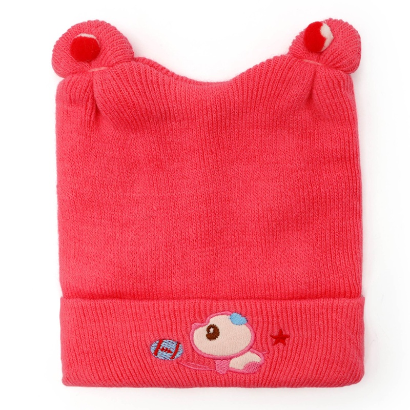 Baby Winter Cap Dark Pink Puppy – Sunshine