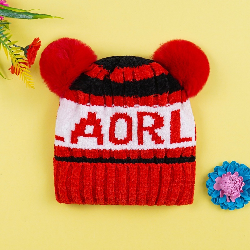 Baby Woolen Cap Pom Pom Red – Sunshine