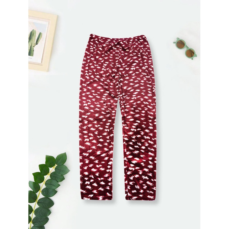 Cotton Tights Leaves Maroon – Sunshine