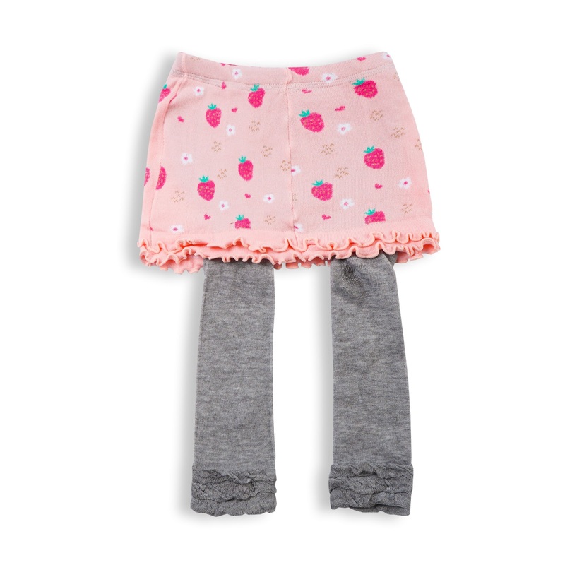 Girls Leggings Grey & Peach (6-12 Months) – Sunshine
