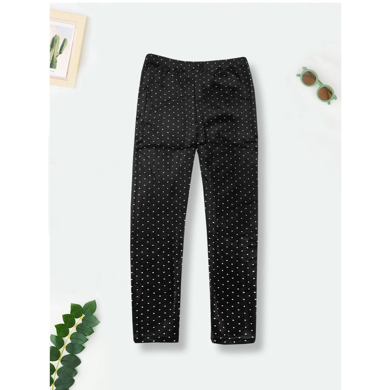 Girls Polyester Tights Polka Dots Black – Sunshine
