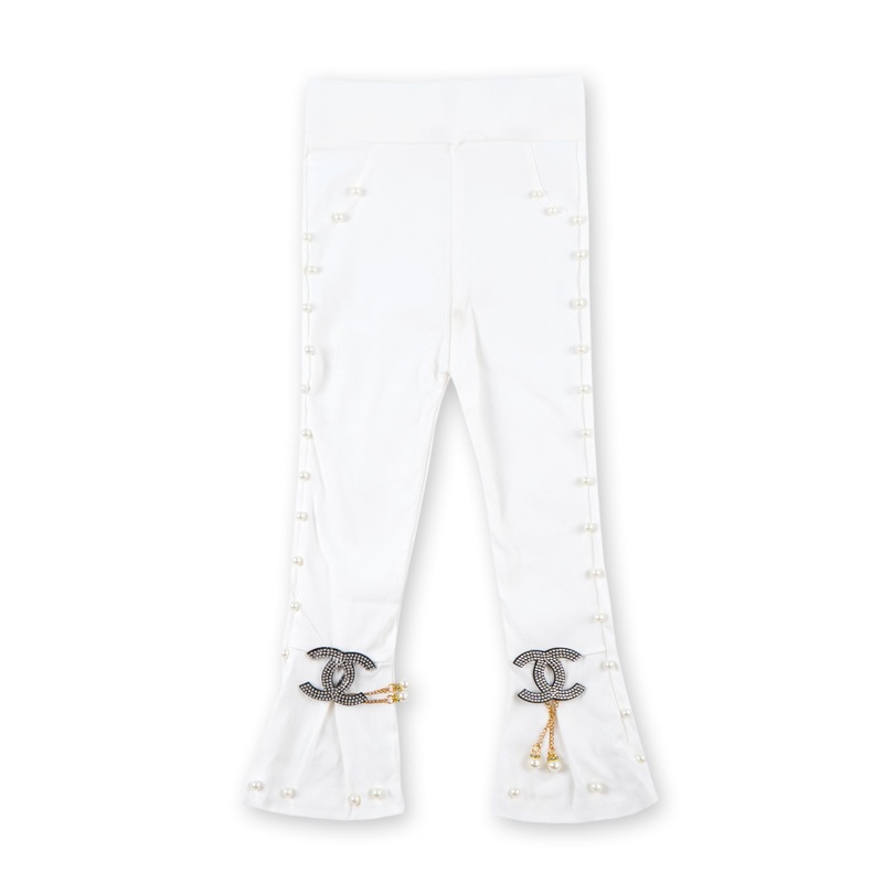 Kids Cotton Tights Beads White – Sunshine
