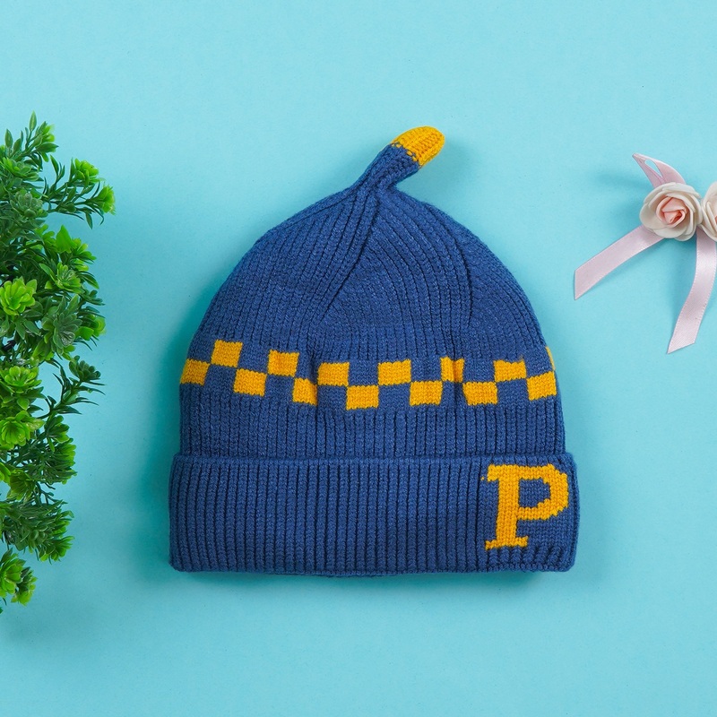 Kids Woolen Cap Yellow & Blue – Sunshine