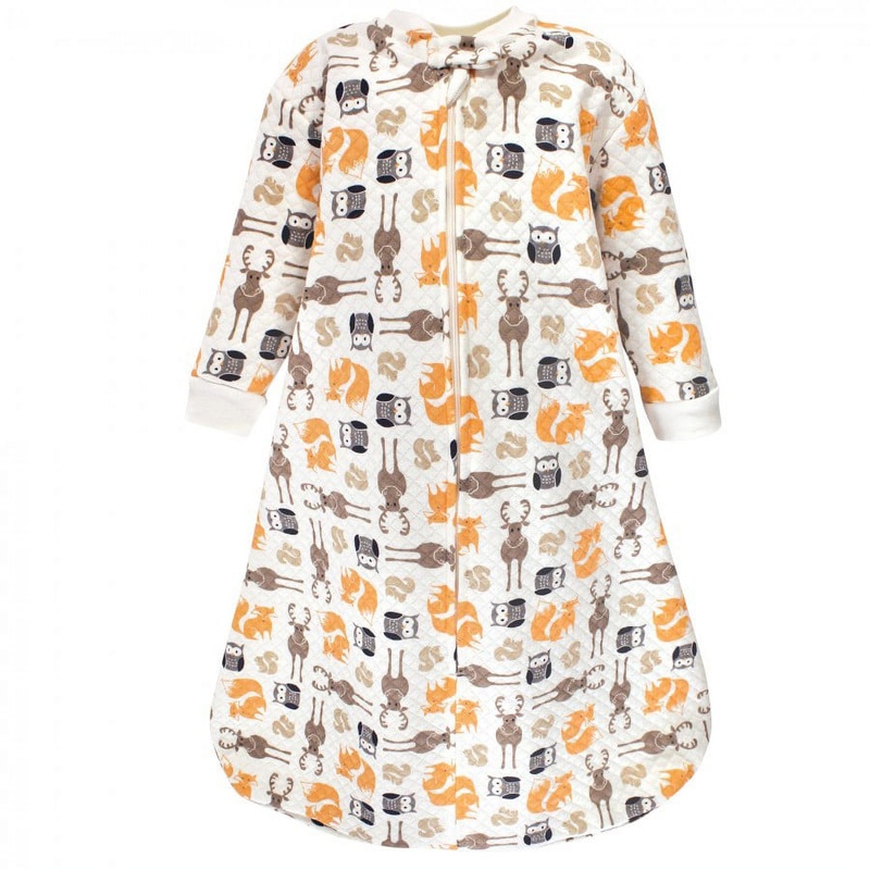 Baby Premium Quilted Long Sleeve Sleeping Bag Swaddle Animals Off White – Sunshine