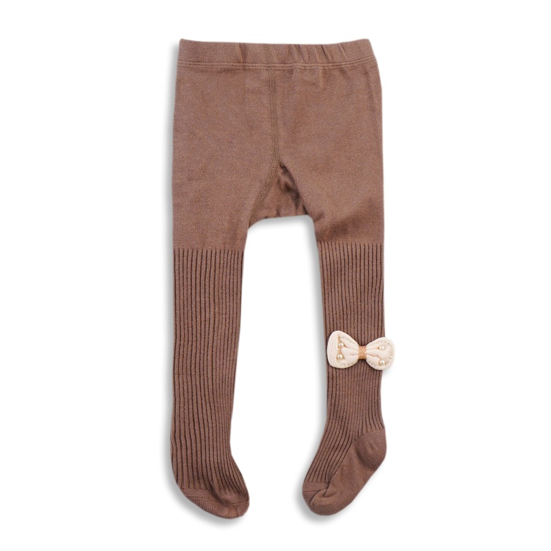 Girls Socks Legging Bow Brown – Sunshine