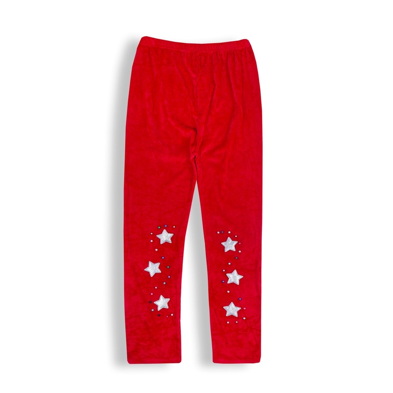 Kids Polyester Tights Red Stars – Sunshine