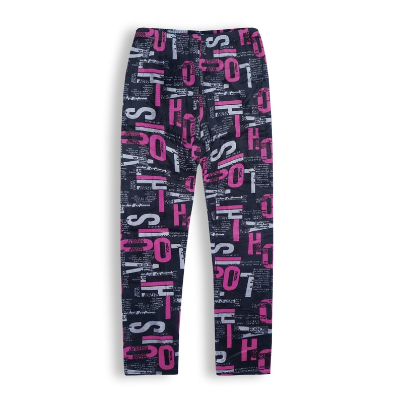 Kids Printed Tights Pink And Black – Sunshine