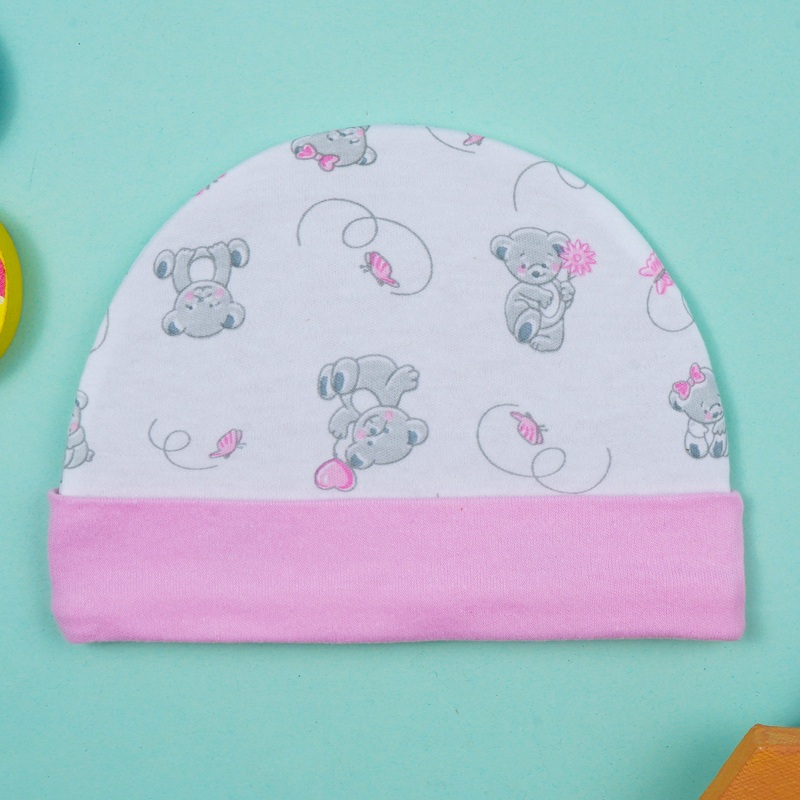Baby Cotton Cap Bear Baby Pink – Sunshine