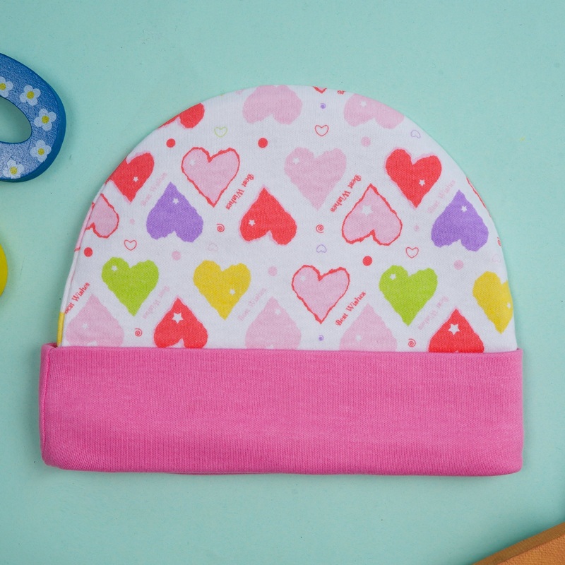 Baby Cotton Cap Heart Pink – Sunshine