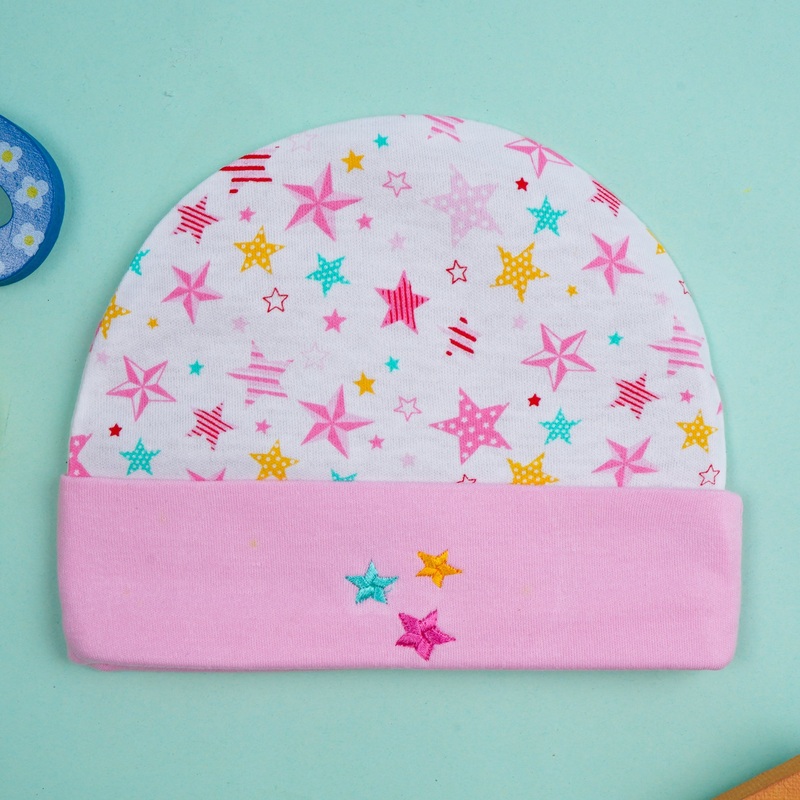 Baby Cotton Cap Star Pink – Sunshine