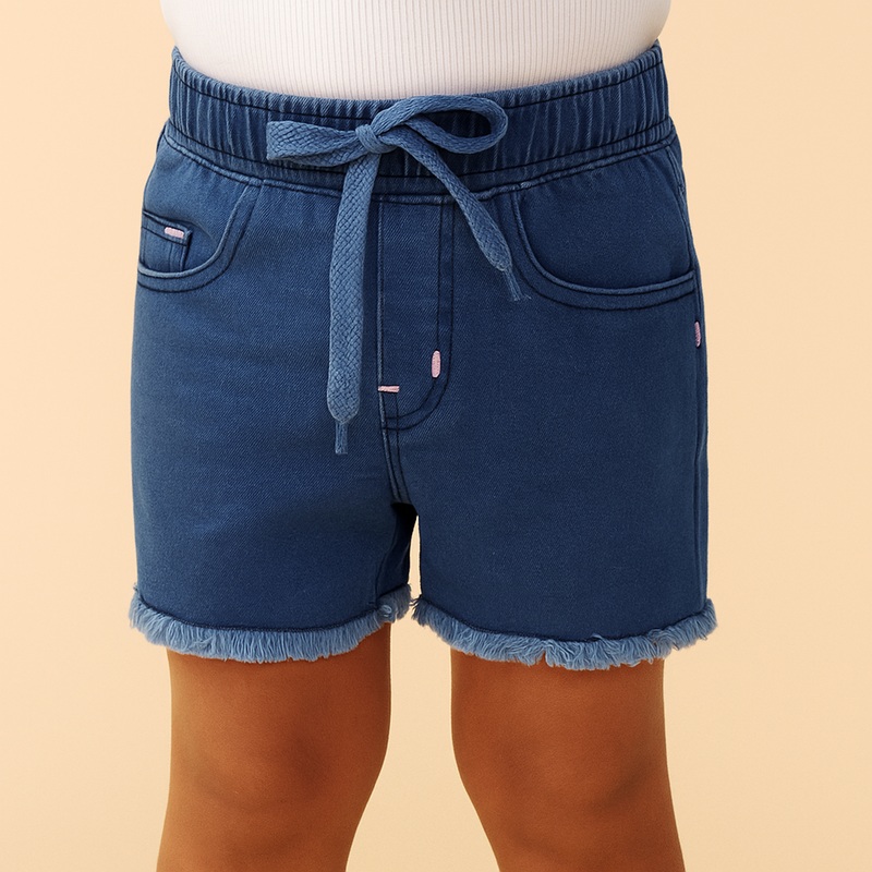 Kids Denim Shorts Faded Blue – Mini Charm