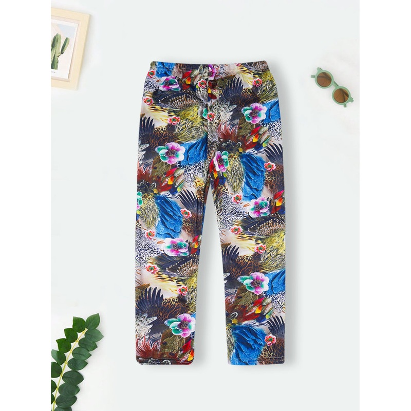 Girls Flexible Tights Floral Green – Sunshine