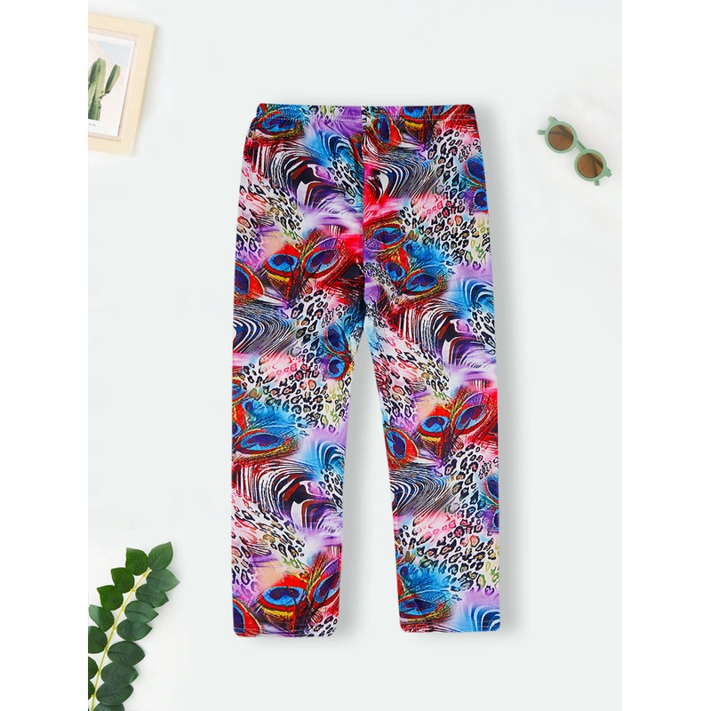 Girls Flexible Tights Peacock Rainbow – Sunshine