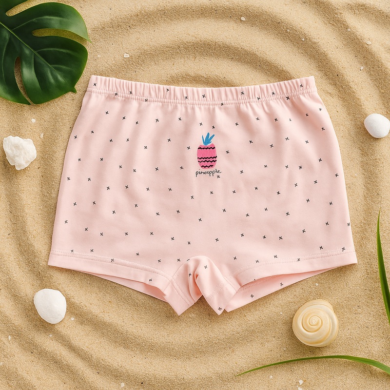 Girls Cotton Boxer Briefs Pineapple Pink – Sunshine