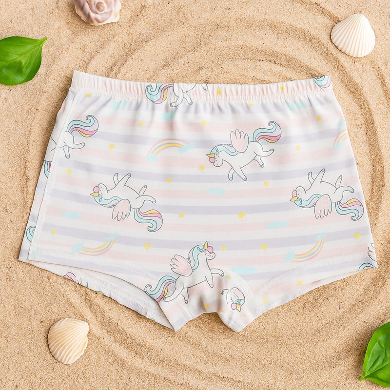 Girls Cotton Boxer Briefs Unicorn Multi Color – Sunshine