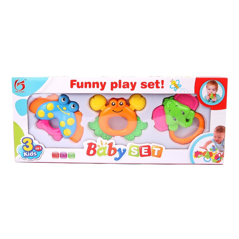 Junior Baby Rattle Box 3pcs