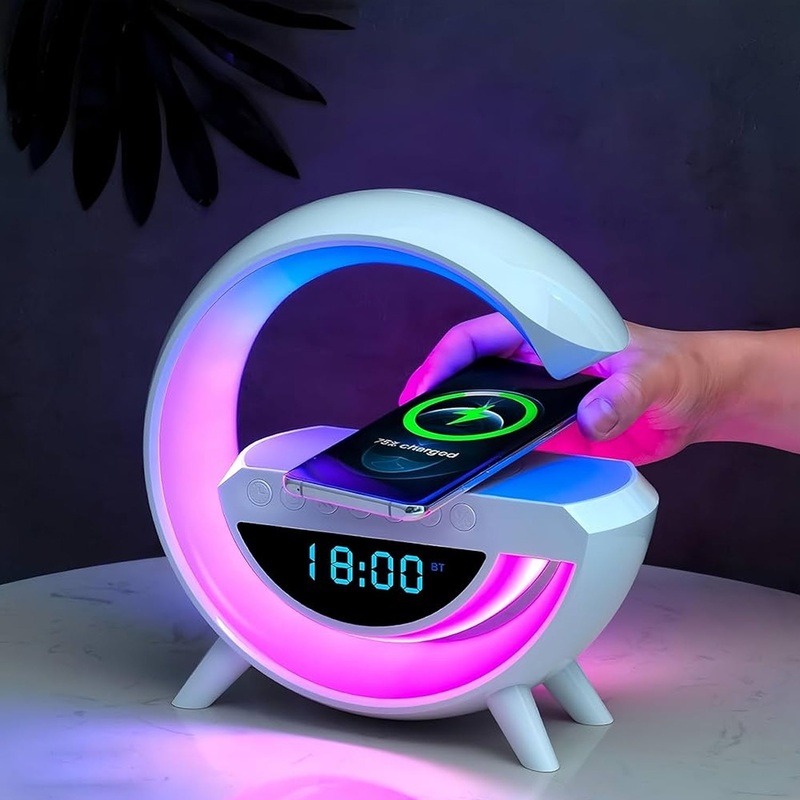 G Lamp Speaker – 3-in-1 Bluetooth Speaker with Fast Wireless Charging (1 Pc)
