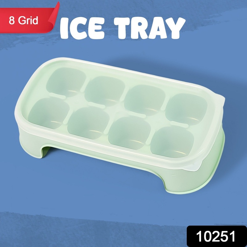 Ice Mold, 8 Grid Food Grade Portable Plastic Ice Tray (1 Pc / 158 Cm)