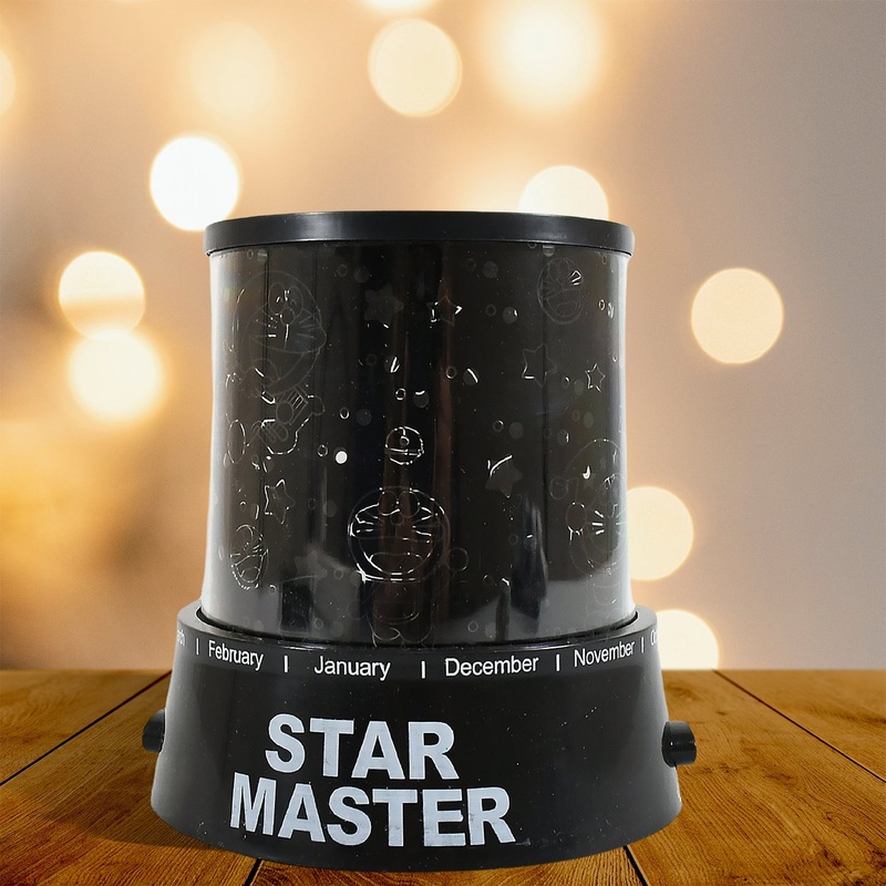 LED Projector Night Light Amazing Lamp, 3 Battery operated lamps, Rotation With the music Function, Master for Kids Bedroom Home Decoration NightRomantic Gift (Battery Not Included / 1 pc)