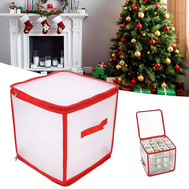 Storage Box Transparent PVC Zipper Sealed Lasting Sock Organizer with Compartment (3030 CM / Inside Cardboard sheet)