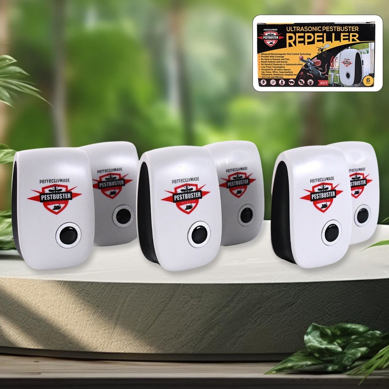 Ultrasonic Pest Repeller To Repel Rats, Cockroach, Mosquito, Home Pest & Rodent (6 PC)