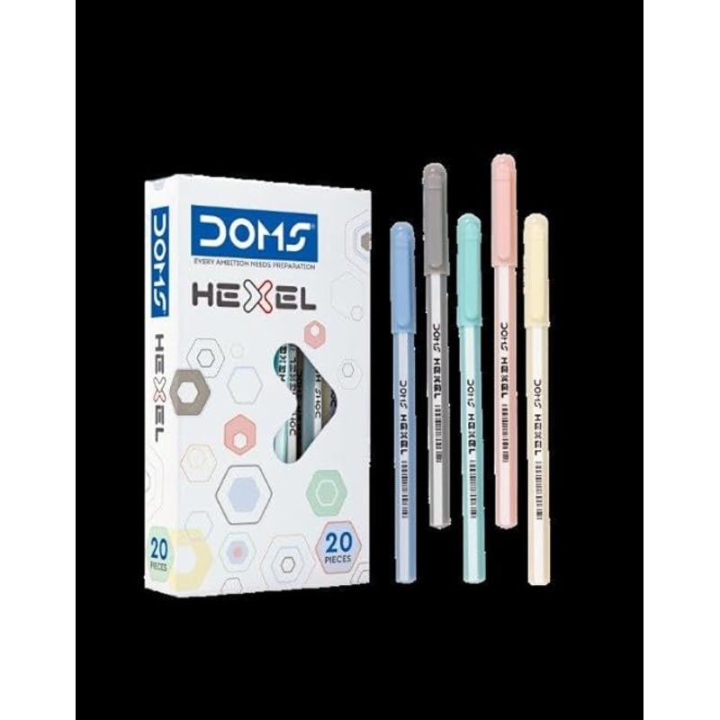 DOMS HEXEL PEN BLUE 20 PCS BOX