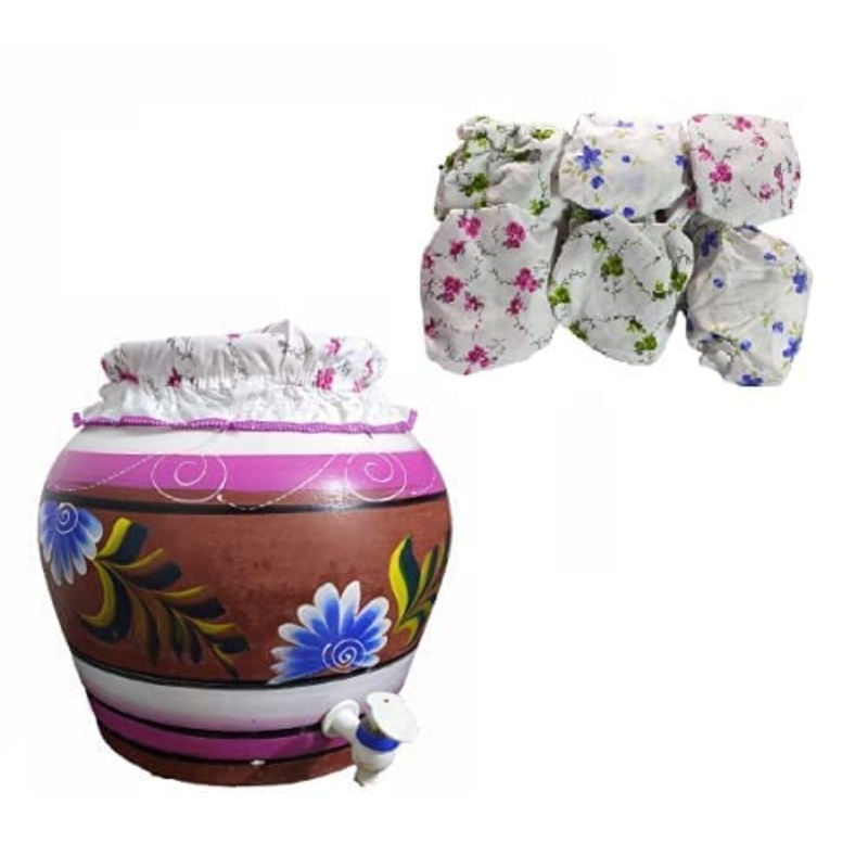 Heavy Quality All Matka Suitable Cover with Rubber Grip Size Adjustable Made with Cotton Washable and Reusable Cloth Filter for Matka