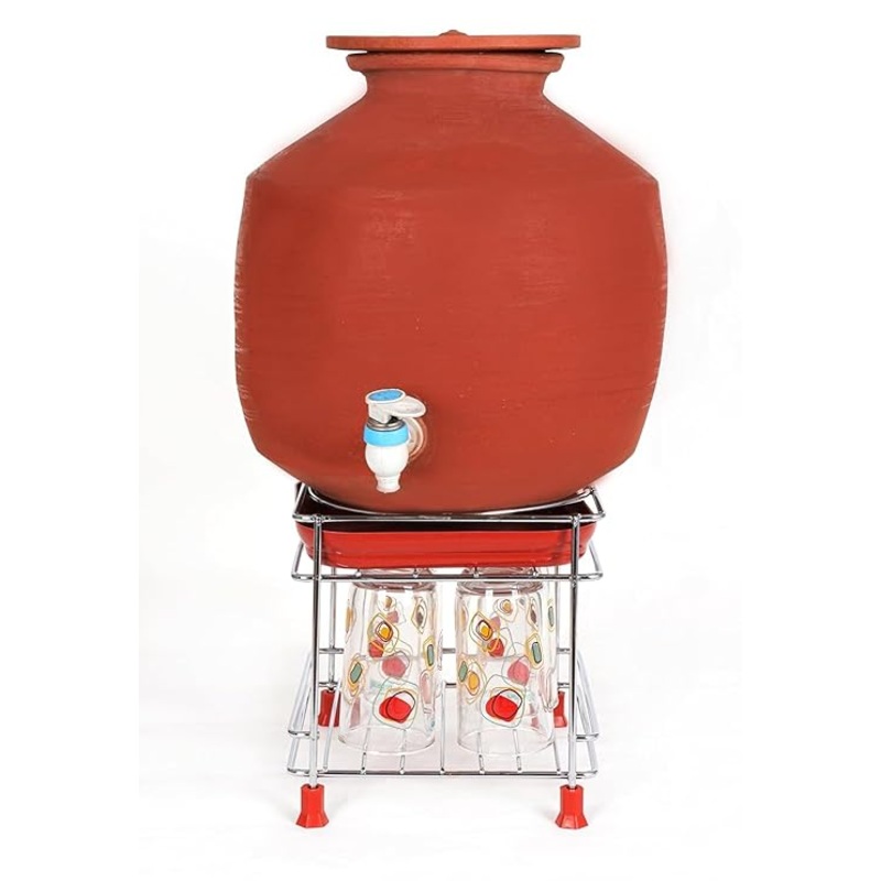 Ring Matka Stand With Tray Stainless Steel Matka