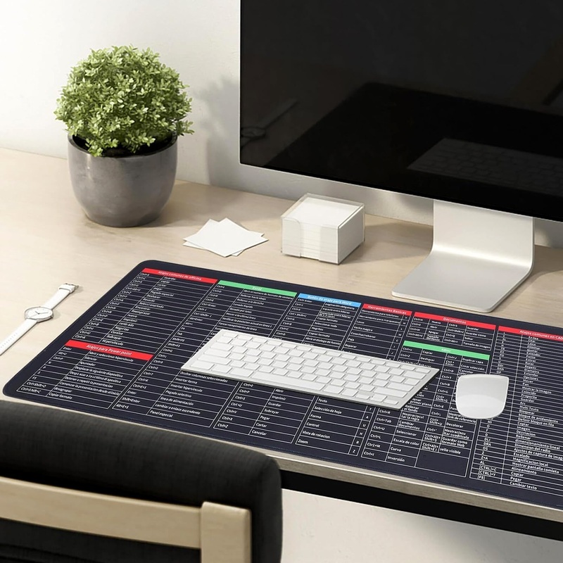 Shortcut Keyboard Mat Mouse Pad Mat Mouse Pads for Desk Quick Key Super Large Anti-slip Keyboard Pad Desk Accessories Desktop Mouse Pad Office Oversized Big Mouse Pad Rubber (8030 Cm)